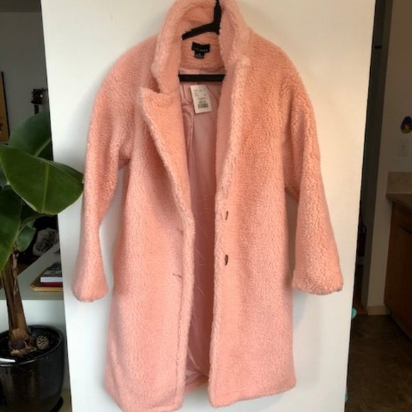 Pink Lucy Paris Jillian Teddy Coat - Picture 2 of 4